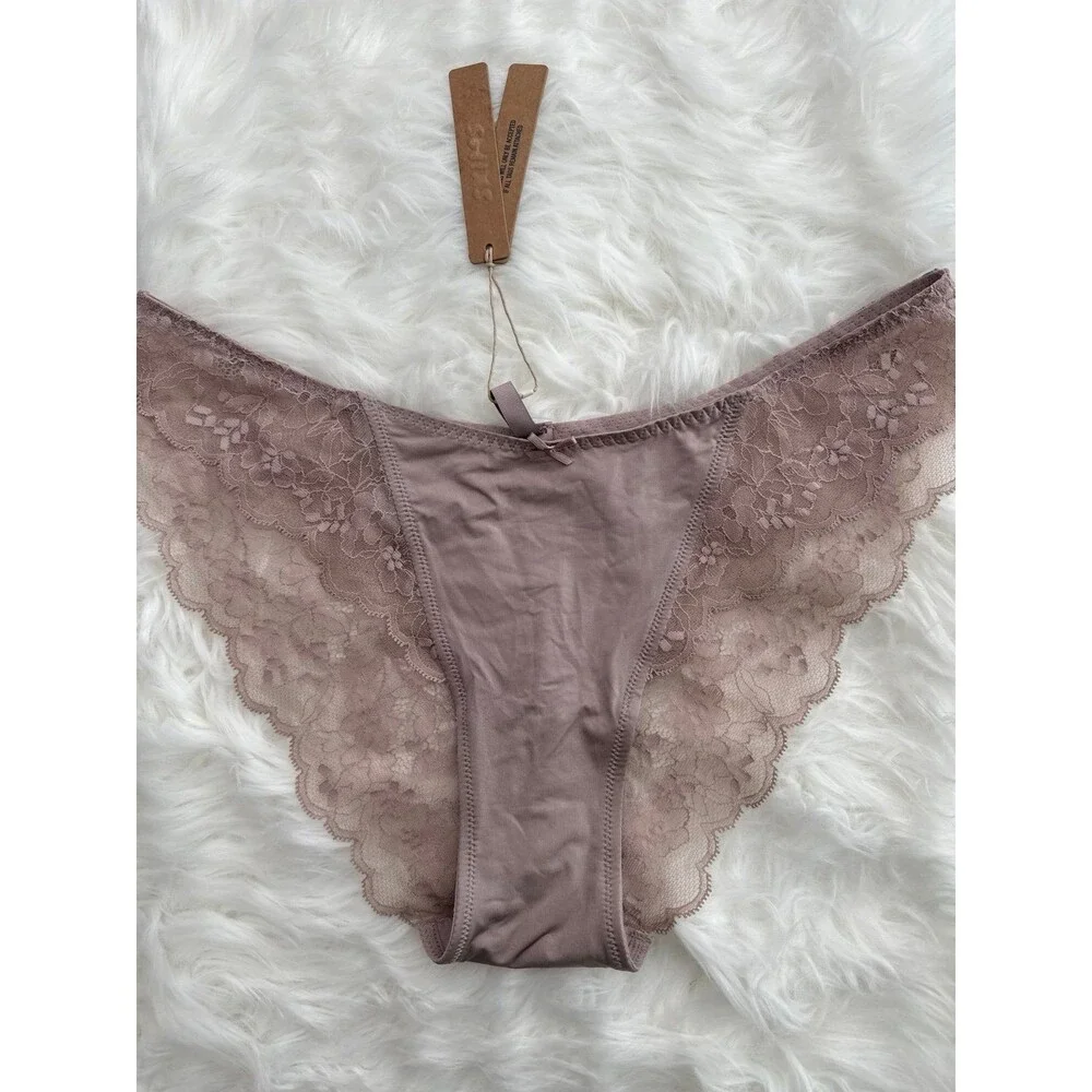 Skims Lace Bikini Fawn Size Large